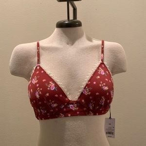 Women’s Shade and Shore Floral Lace Bikini Bra Top Size 34C